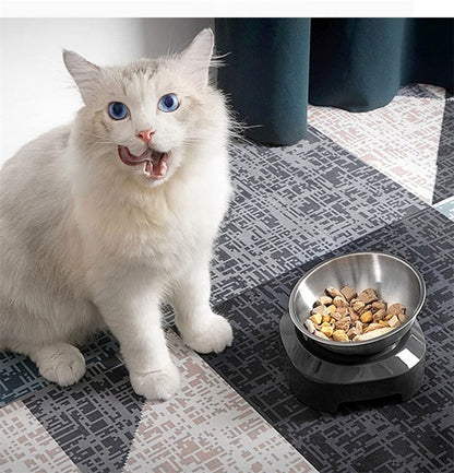 Adjustable Stainless Steel Pet Food & Water Bowl