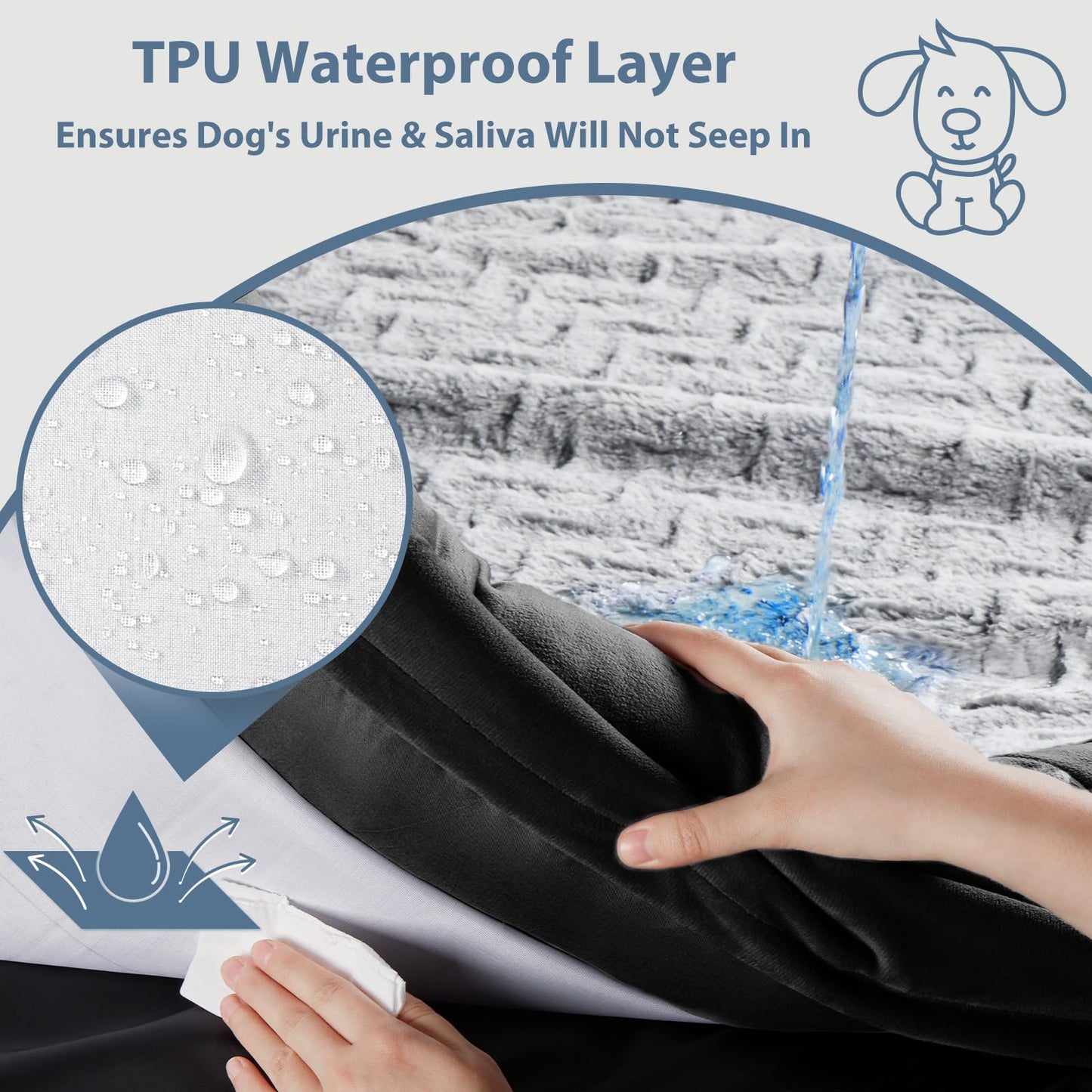 XL Orthopedic Dog Sofa Bed with Waterproof Cover