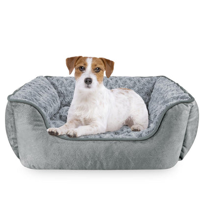 Human-Sized Faux Fur Pet Bed with Pillow Set