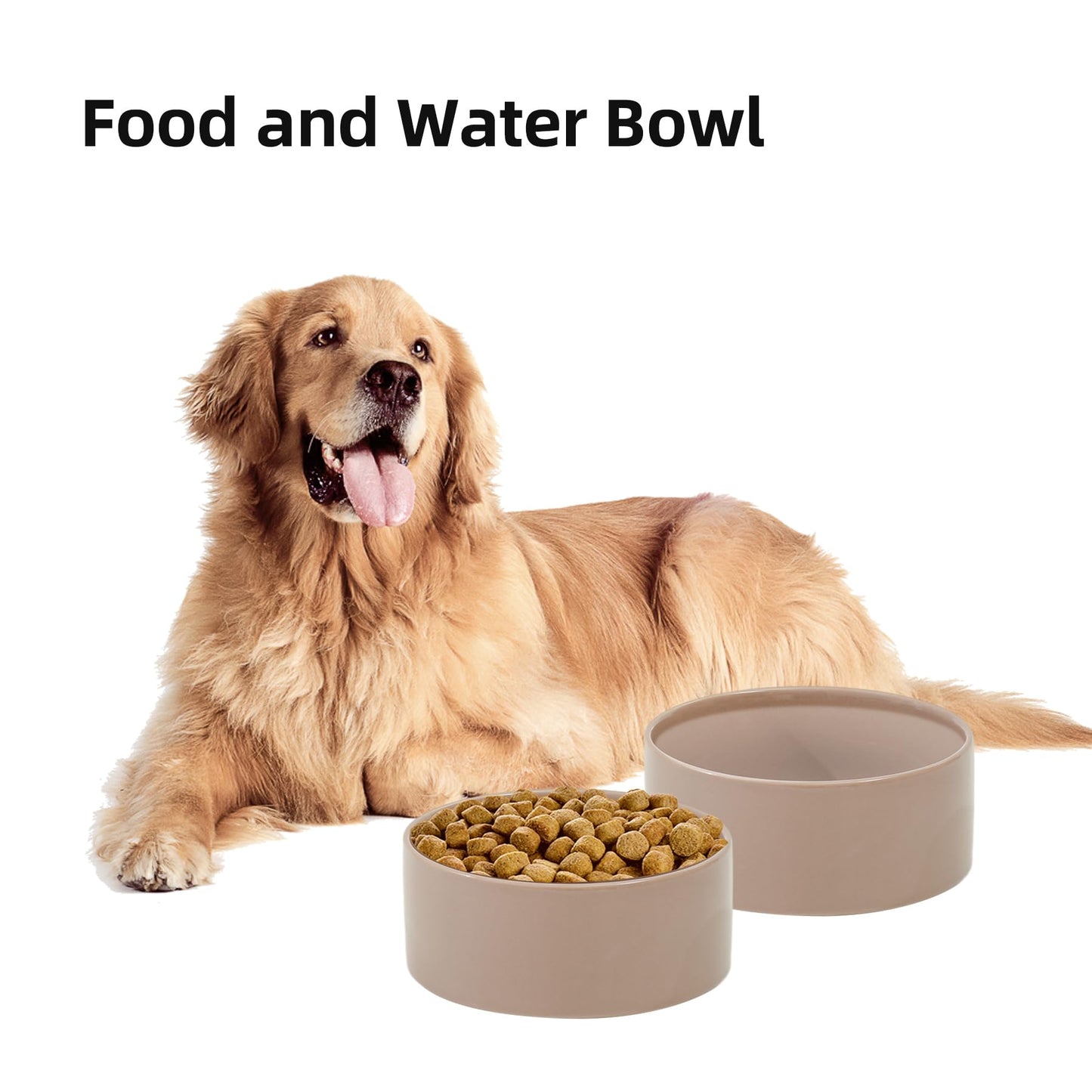 Glazed Dog Food Bowl