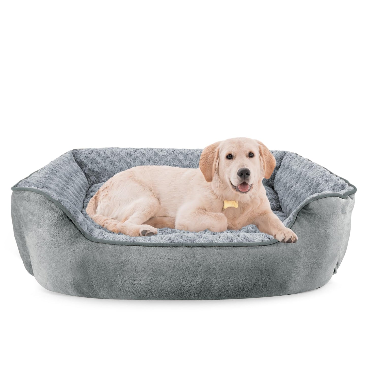 Human-Sized Faux Fur Pet Bed with Pillow Set