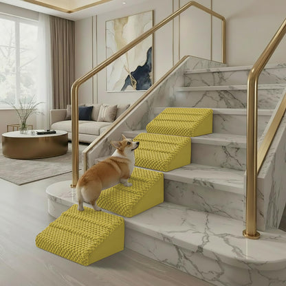 Anti-Slip Foam Pet Ramp Steps with Washable Cover