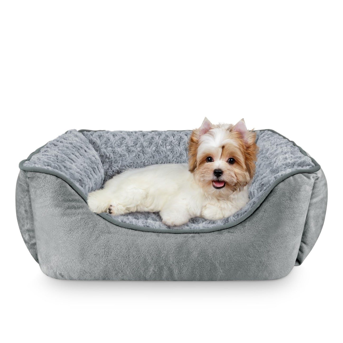 Human-Sized Faux Fur Pet Bed with Pillow Set