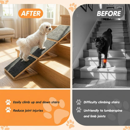 Adjustable Foldable Pet Ramp with Non-Slip Surface