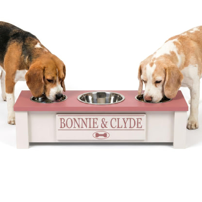 Elevated Dog Bowl Stand with Food Storage Bin