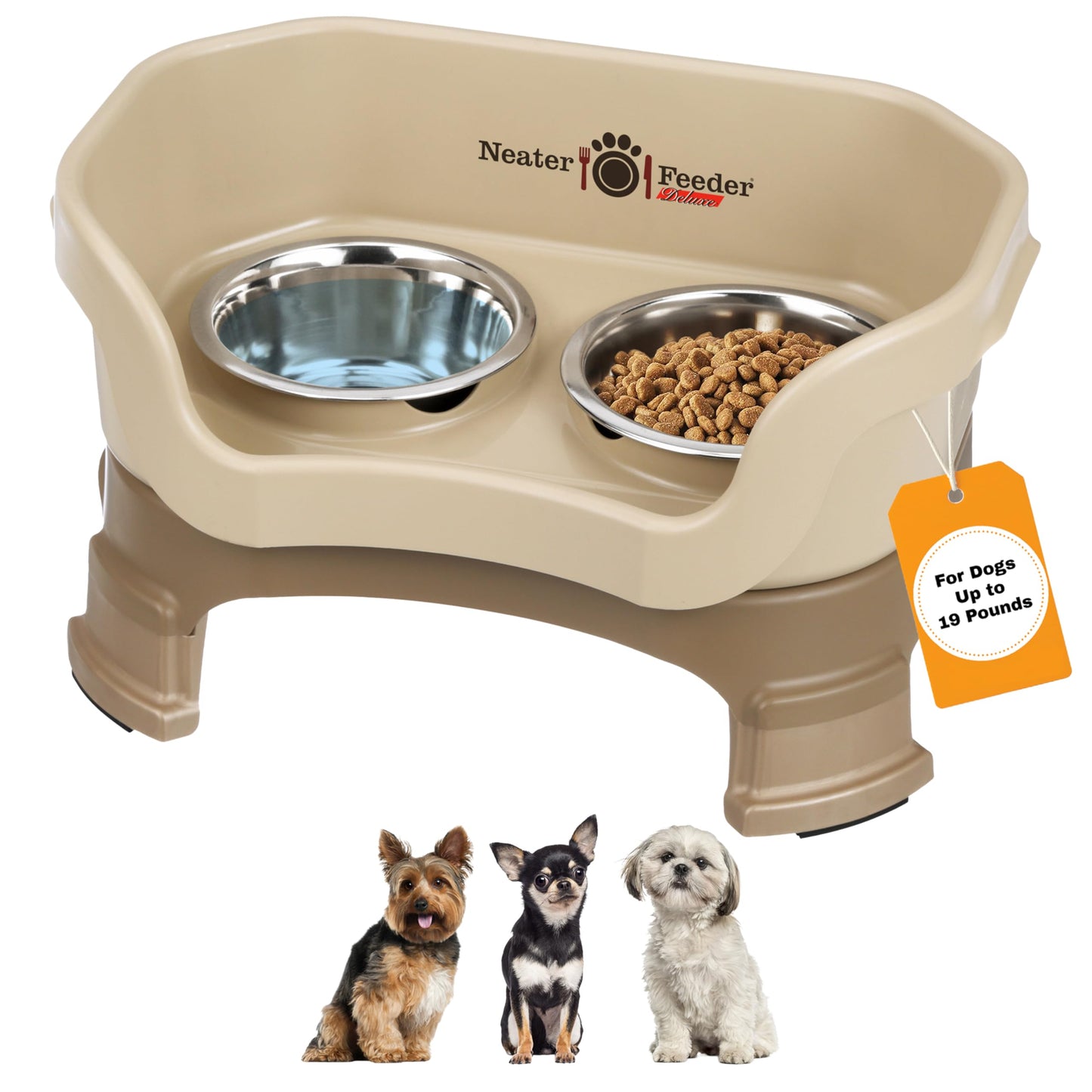 Adjustable Elevated Pet Bowl Set with Splash Guard