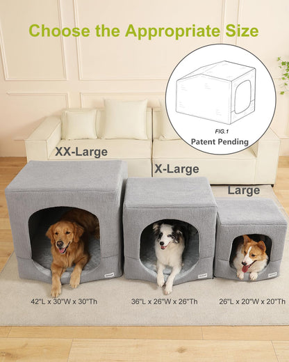 Orthopedic Indoor Pet House with Cushion Bed