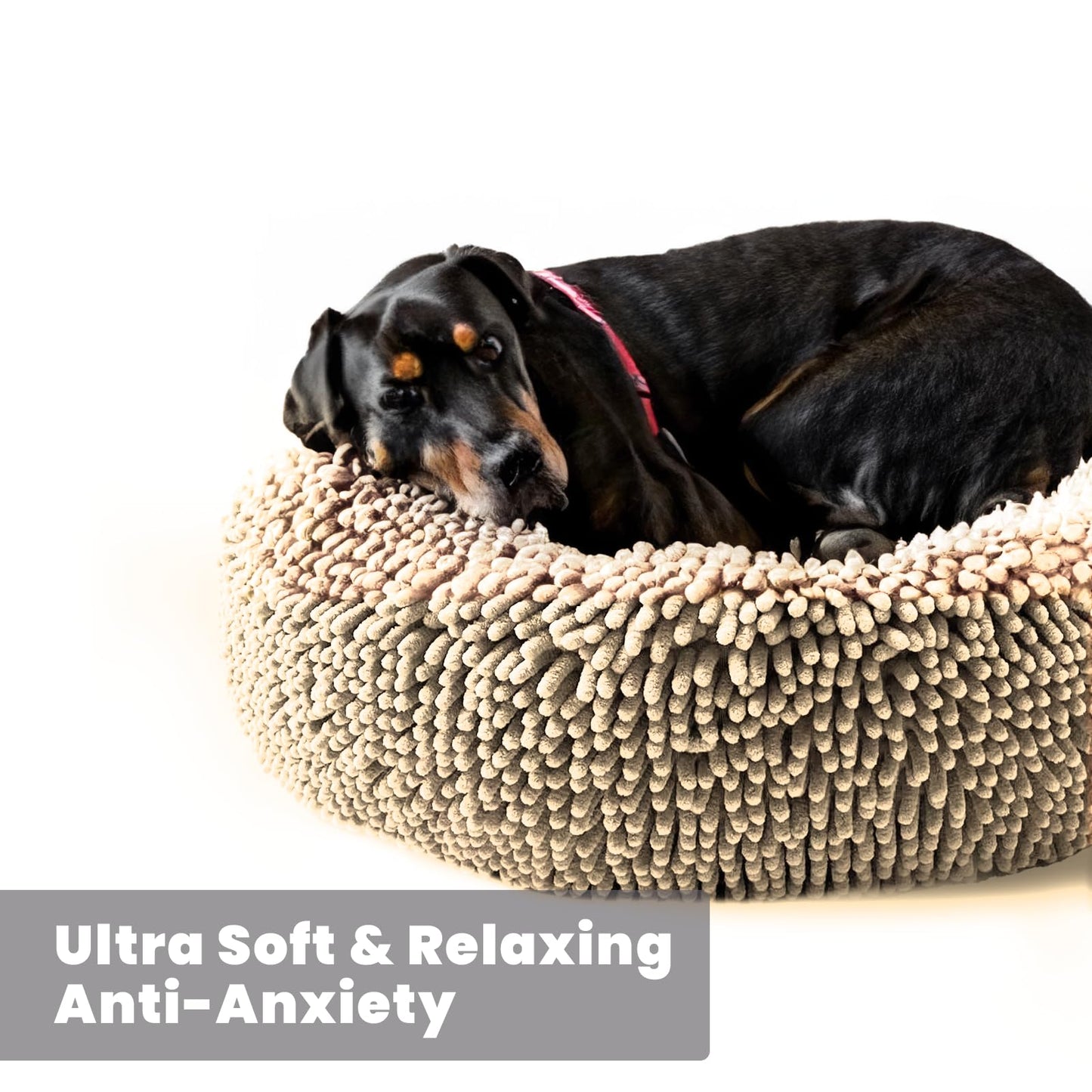 Plush Donut Pet Bed with Removable Cover