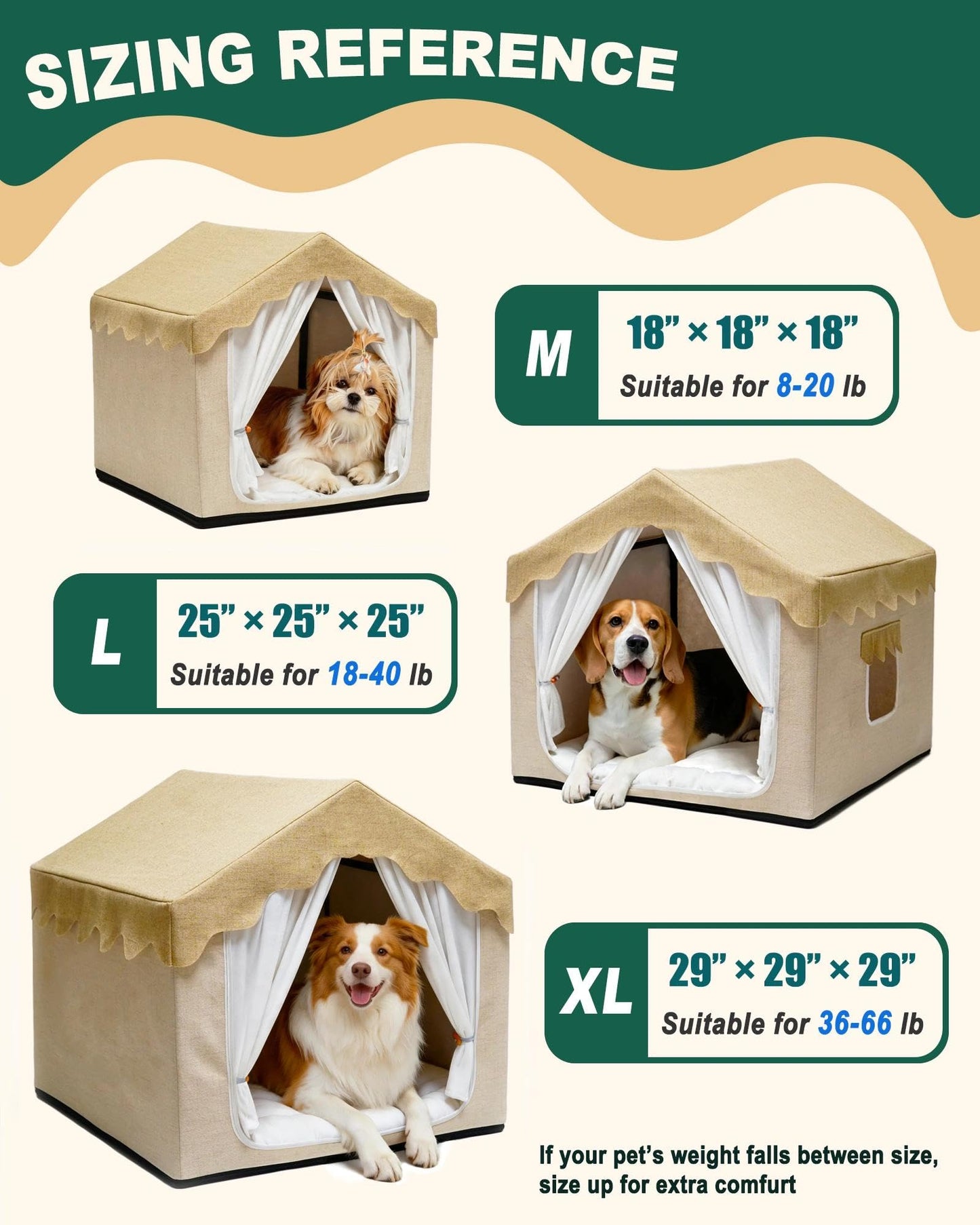Indoor Pet Tent Bed with Cushion & Frame