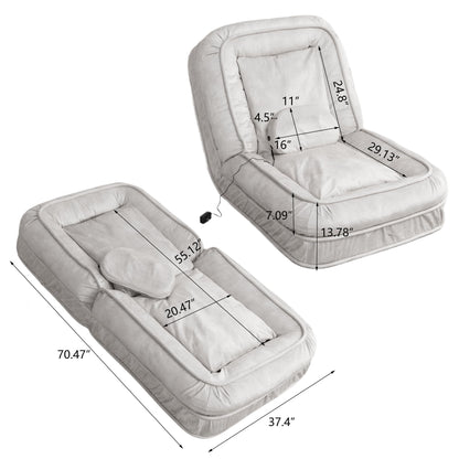 Human-Sized Pet Bed Sofa with Adjustable Pillow