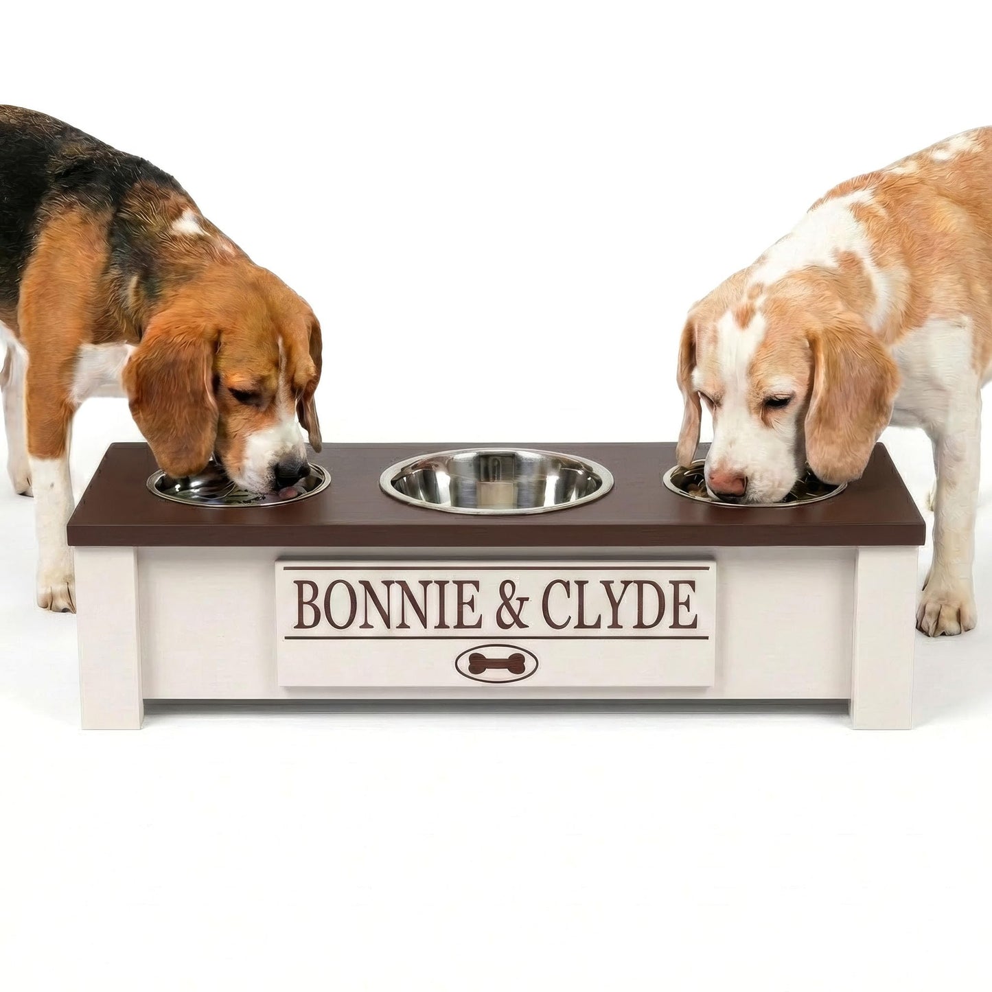 Elevated Dog Bowl Stand with Food Storage Bin
