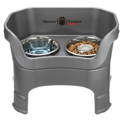 Adjustable Elevated Pet Bowl Set with Splash Guard