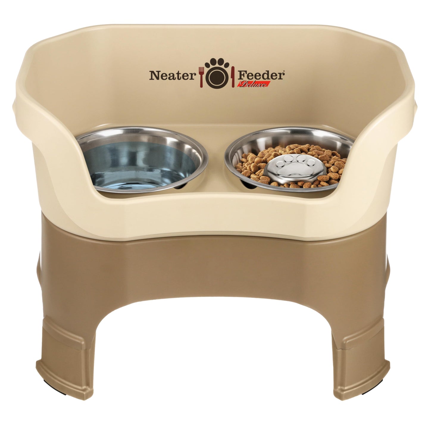 Adjustable Elevated Pet Bowl Set with Splash Guard