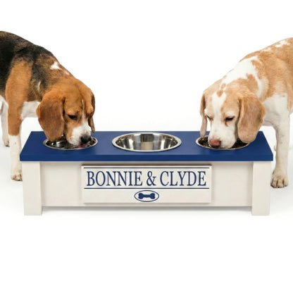 Elevated Dog Bowl Stand with Food Storage Bin