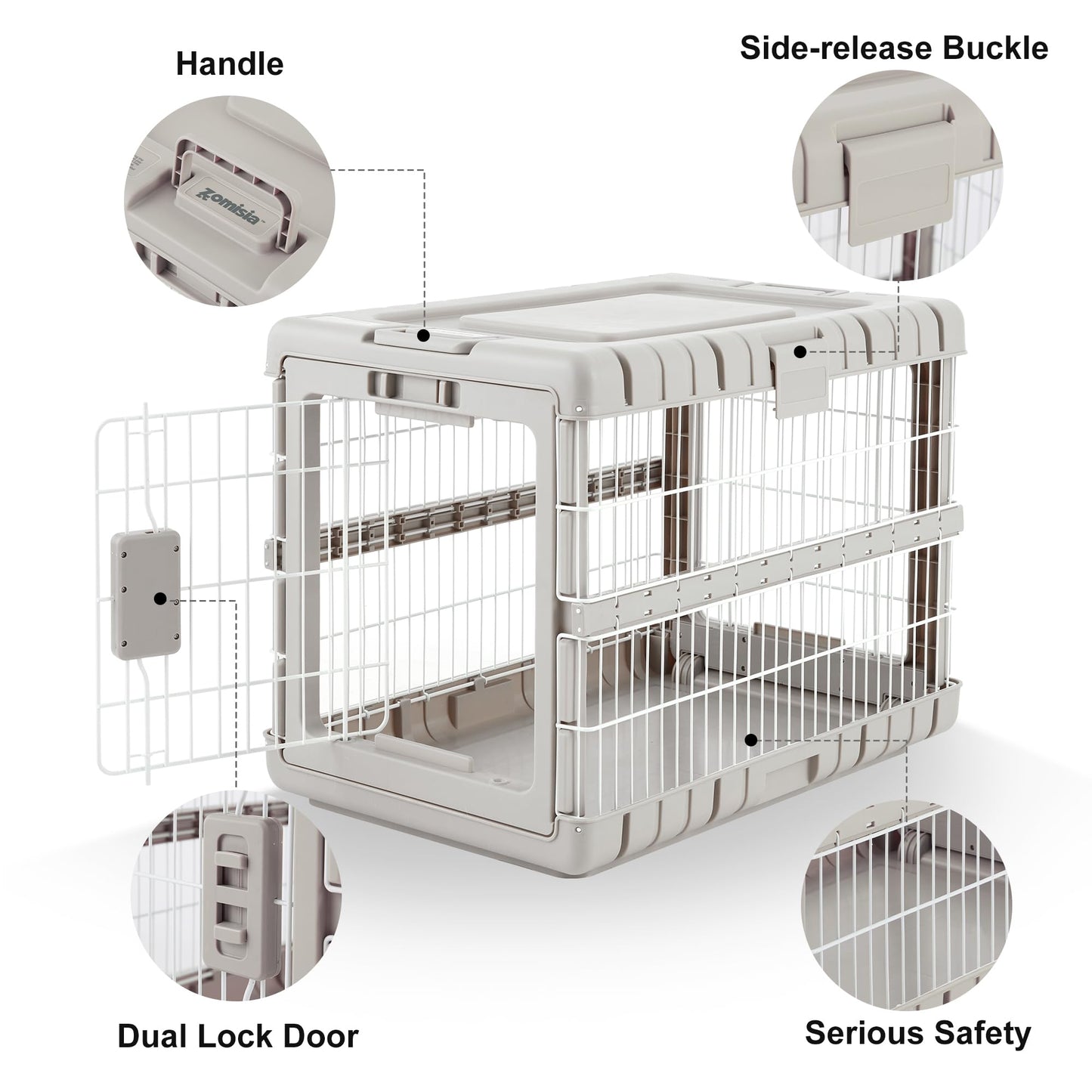 ZOMISIA Dog Hard Sided Carriers