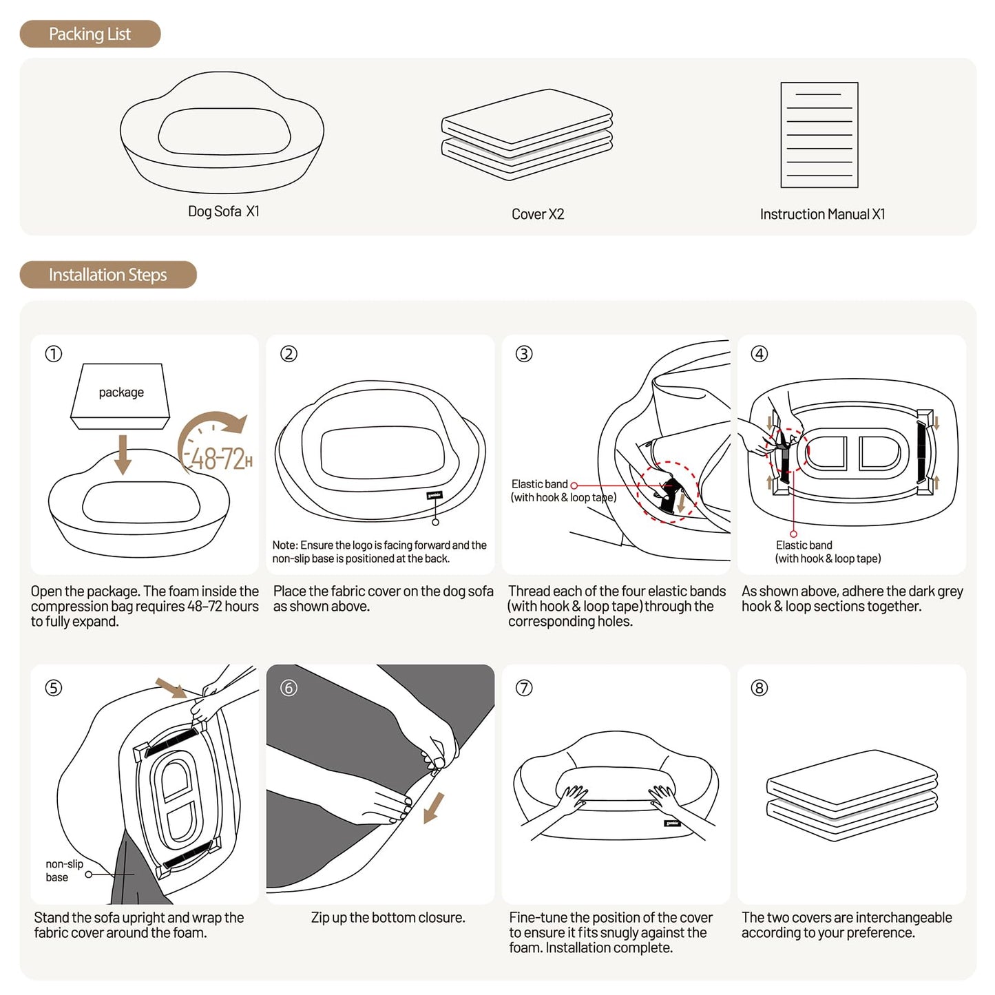 ZOMISIA Integrated Dog Sofa