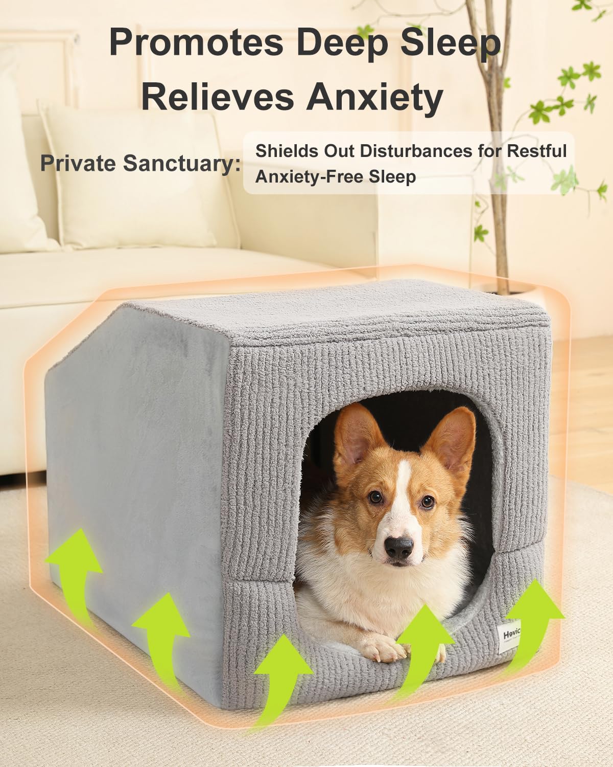 Orthopedic Indoor Pet House with Cushion Bed