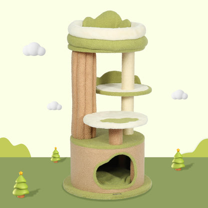 88-Inch Multi-Level Cat Tree with Condo & Perches