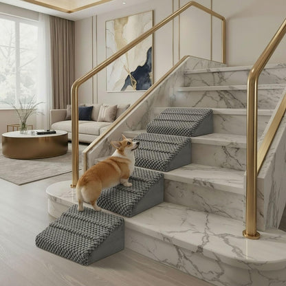 Anti-Slip Foam Pet Ramp Steps with Washable Cover