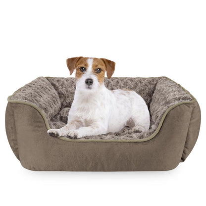 Human-Sized Faux Fur Pet Bed with Pillow Set