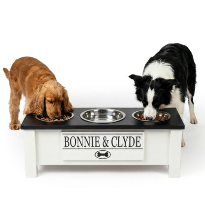 Elevated Dog Bowl Stand with Food Storage Bin