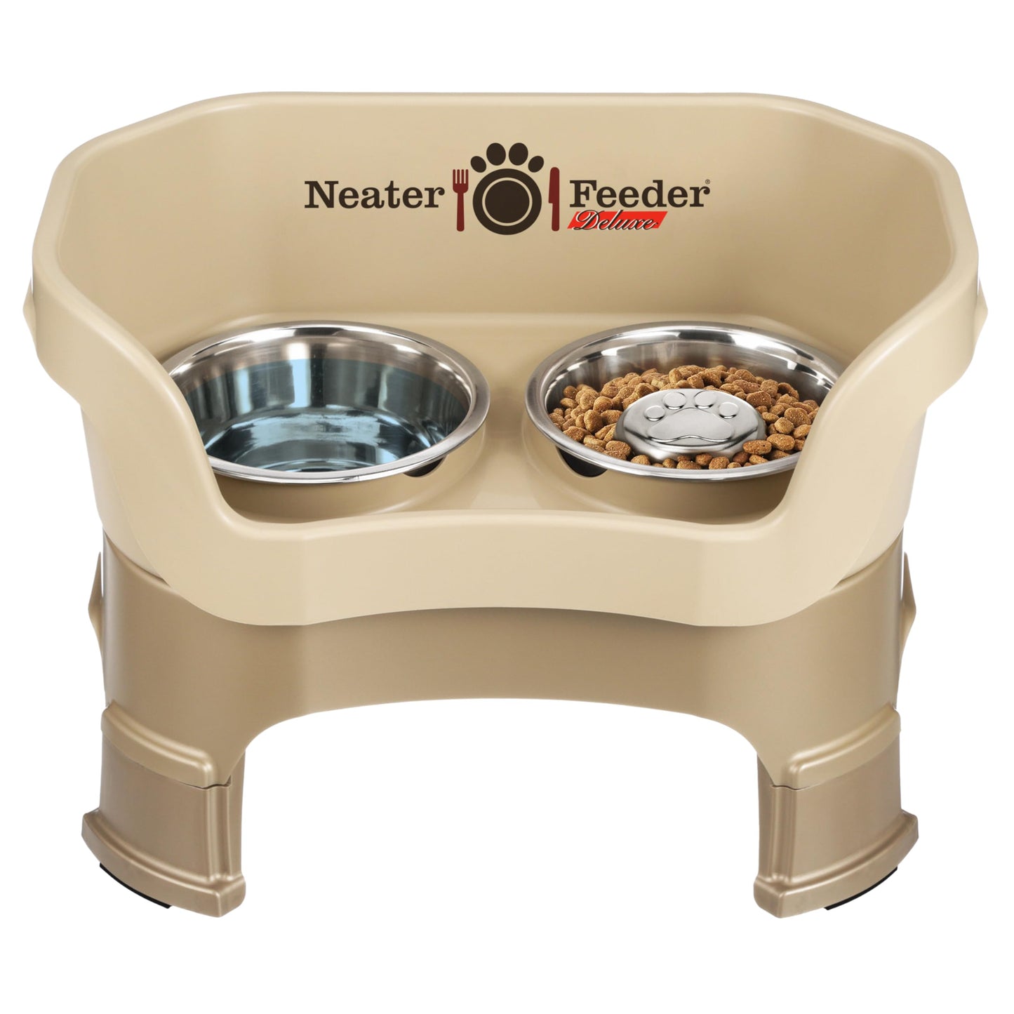 Adjustable Elevated Pet Bowl Set with Splash Guard