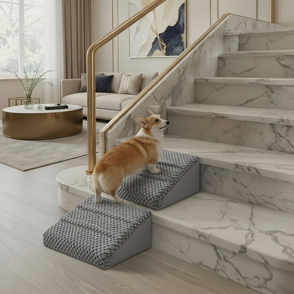Anti-Slip Foam Pet Ramp Steps with Washable Cover