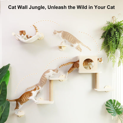 Cat Wall Shelves & Climbing Furniture Set