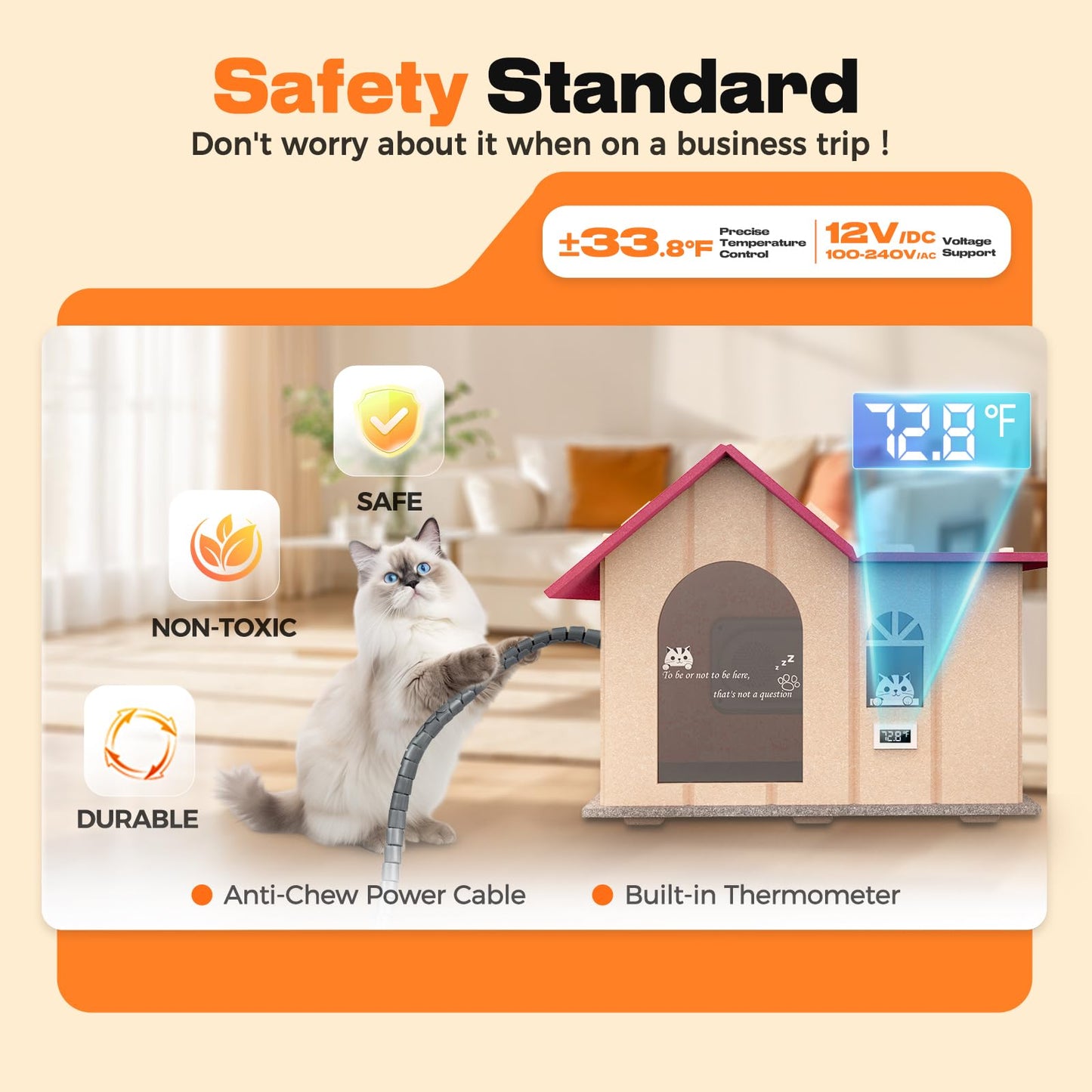 Climate-Controlled Pet House with Heating & Cooling
