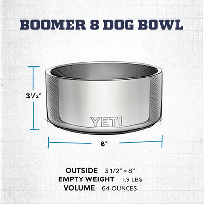 Stainless Steel Non-Slip Dog Bowl 64 oz