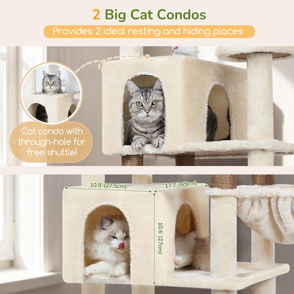 82-Inch Heavy-Duty Cat Tree with Condos & Perches