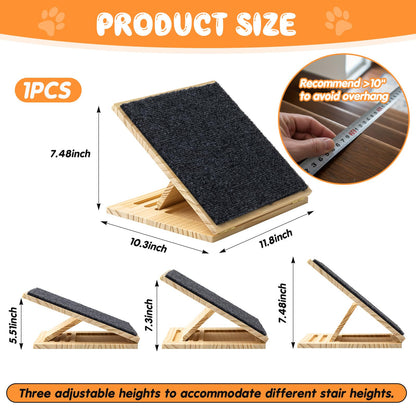 Adjustable Foldable Pet Ramp with Non-Slip Surface
