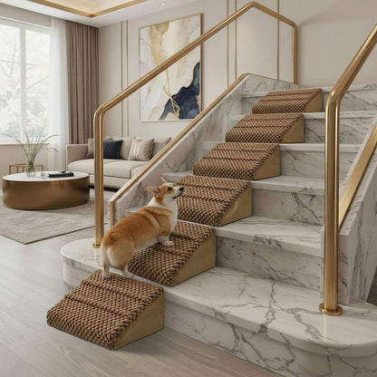 Anti-Slip Foam Pet Ramp Steps with Washable Cover