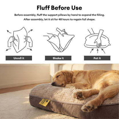 Orthopedic Dog Sofa Bed with Washable Cover