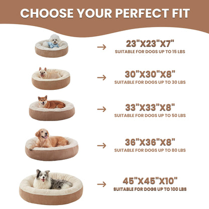 Calming Donut Pet Bed for Dogs & Cats
