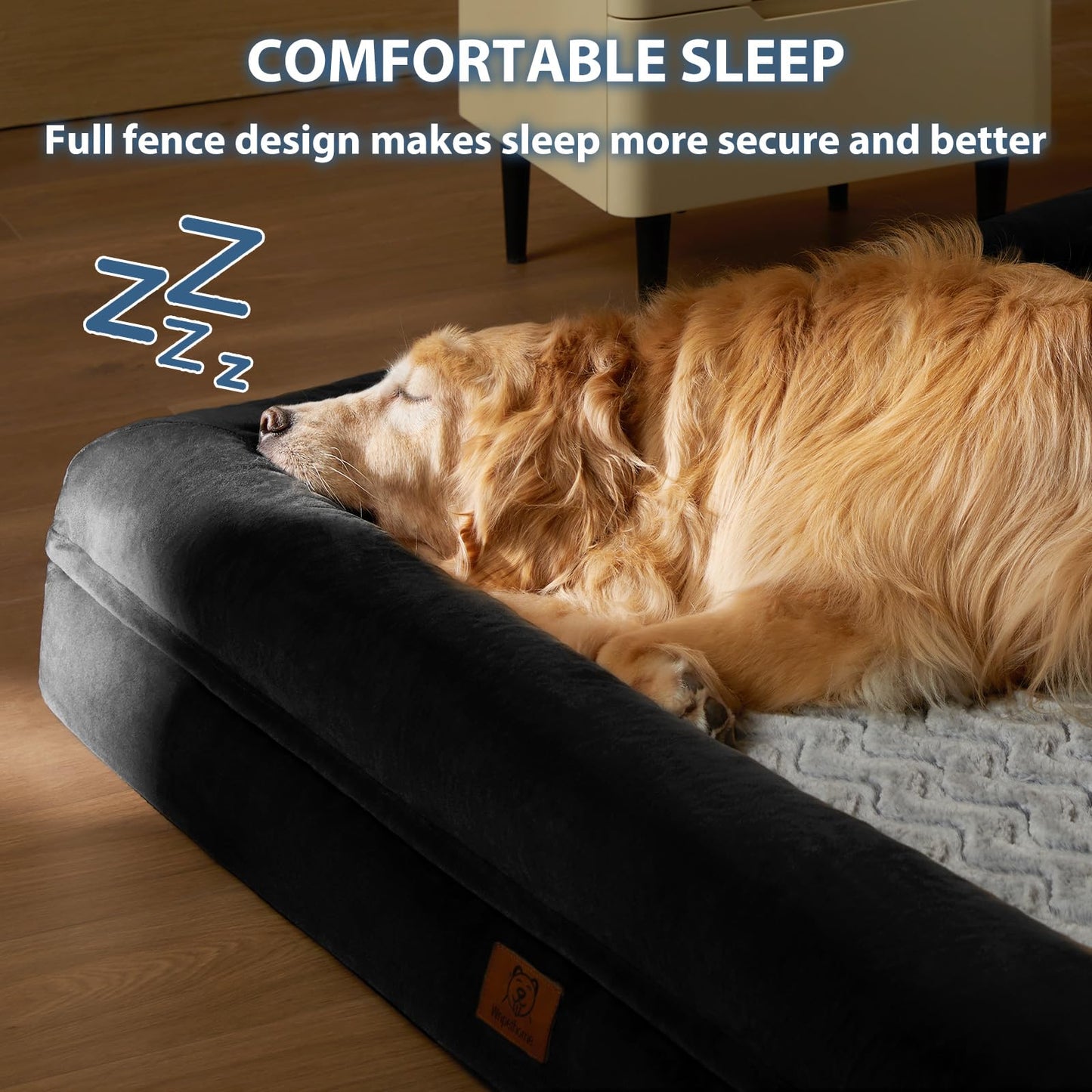 XL Orthopedic Dog Sofa Bed with Waterproof Cover