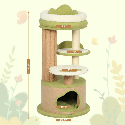 88-Inch Multi-Level Cat Tree with Condo & Perches