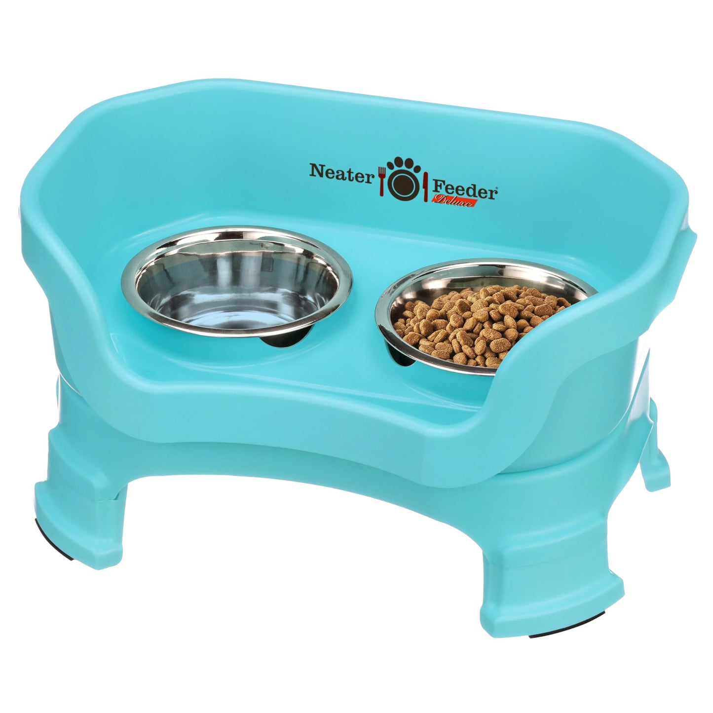 Adjustable Elevated Pet Bowl Set with Splash Guard