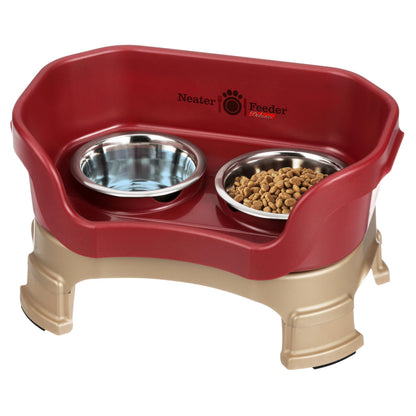 Adjustable Elevated Pet Bowl Set with Splash Guard