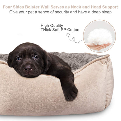 Human-Sized Faux Fur Pet Bed with Pillow Set