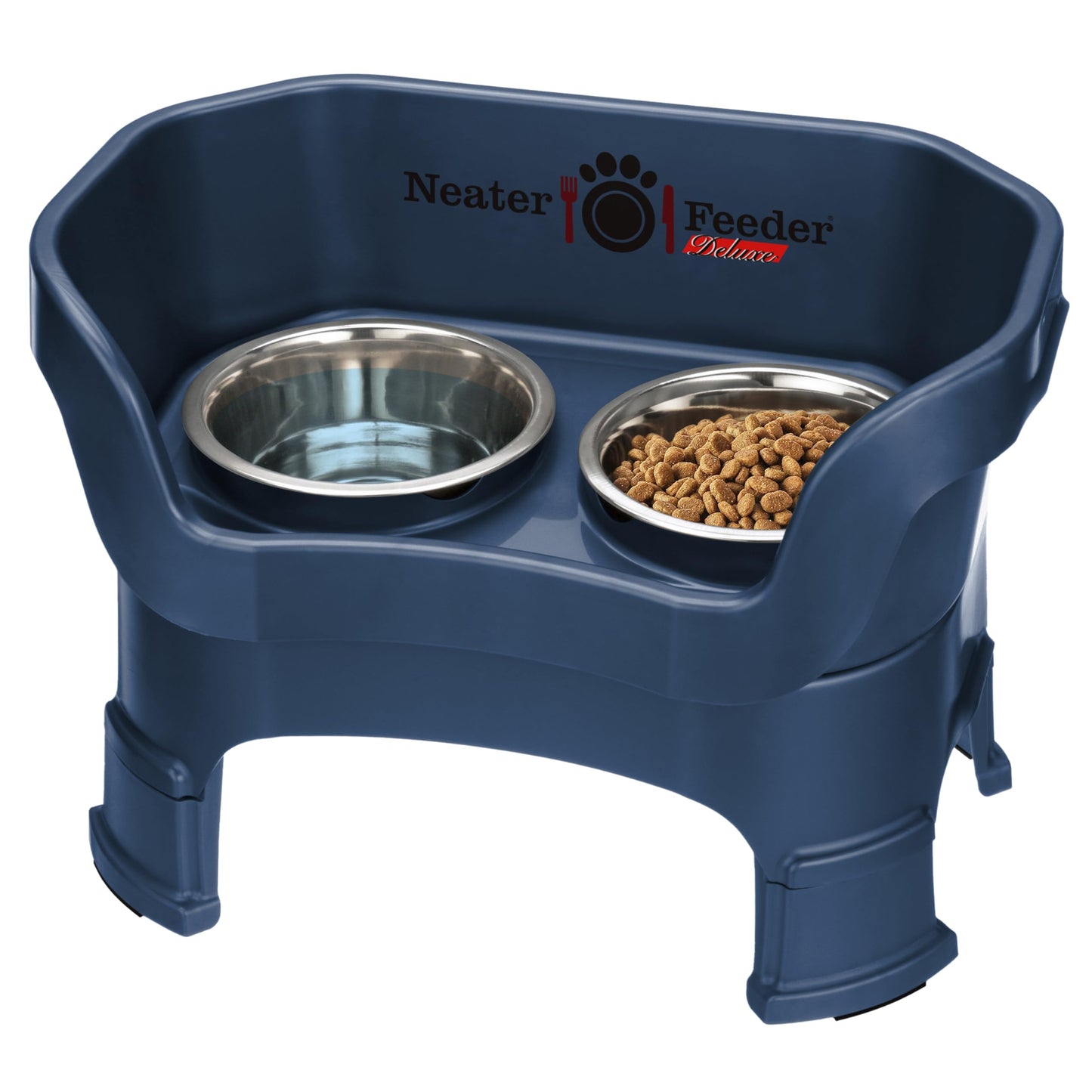 Adjustable Elevated Pet Bowl Set with Splash Guard