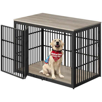 XXL Wooden Dog Crate Furniture with Foldable Door