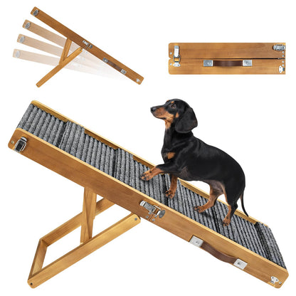 Foldable Adjustable Pet Ramp for Couch and Sofa