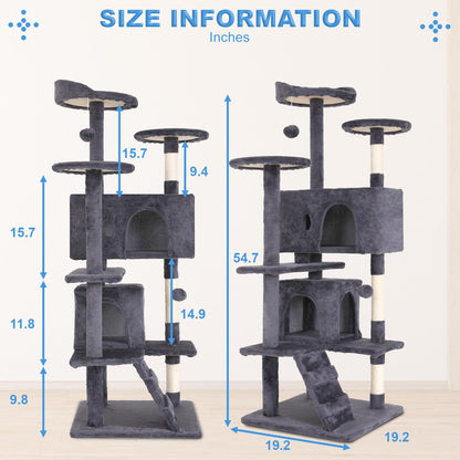 Multi-Level Cat Tree with Condo & Scratching Posts