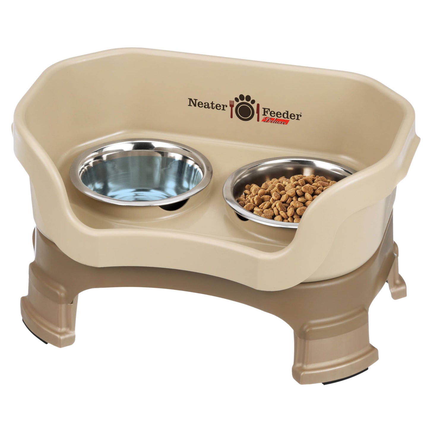 Adjustable Elevated Pet Bowl Set with Splash Guard