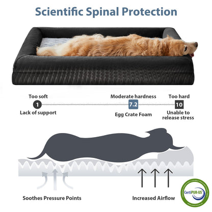 XL Orthopedic Dog Sofa Bed with Waterproof Cover