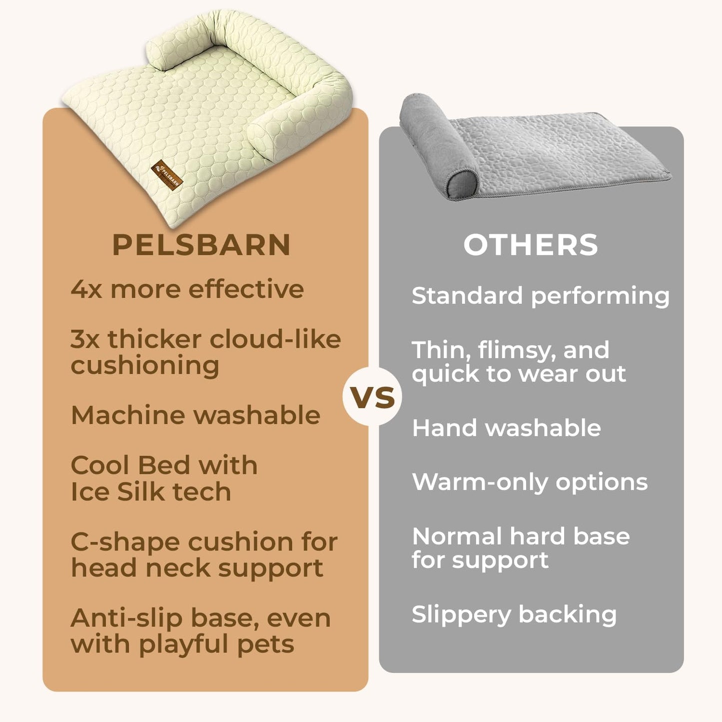 Self-Cooling Pet Bed with Washable Cover