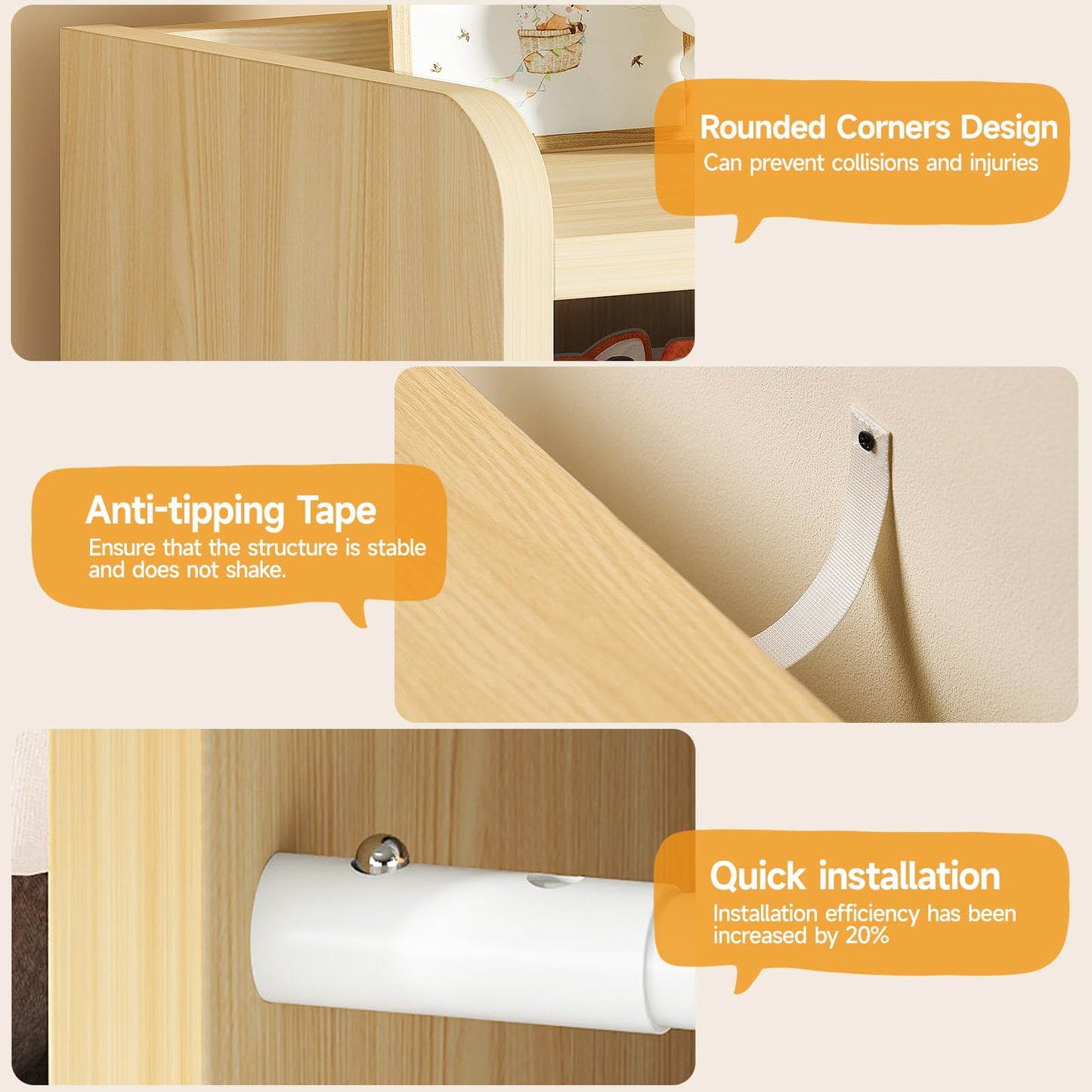 Toy Storage Organizer with Removable Bins & Shelf