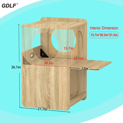 Elevated Pet Feeding Station with Storage Shelf