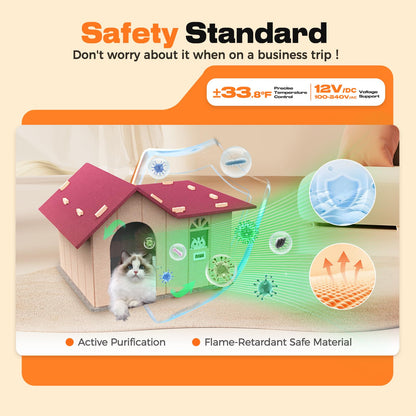 Climate-Controlled Pet House with Heating & Cooling